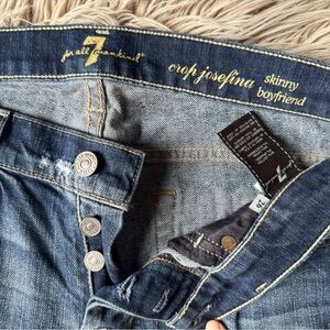 7 For All Mankind Blue Crop Josefina Jeans